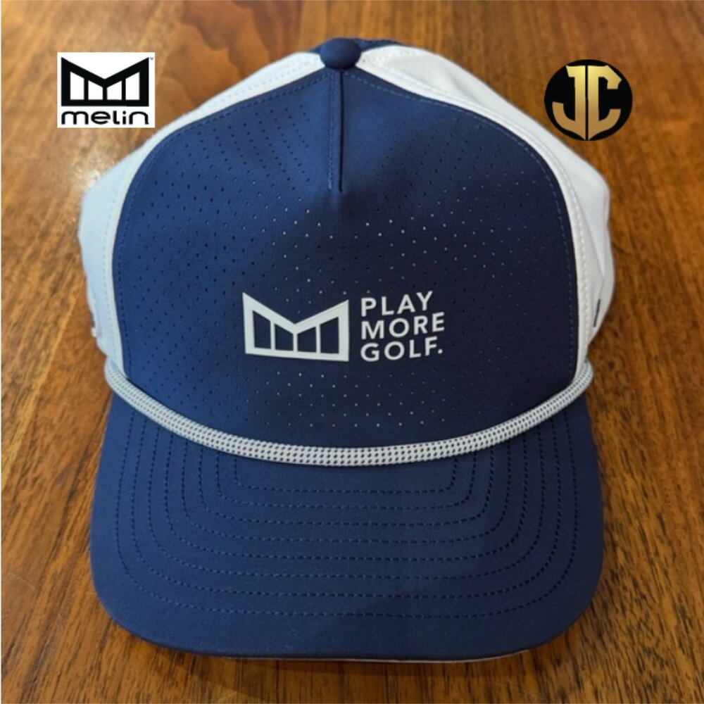 Melin Hydo Links Collectiom Play More Golf Navy and White Hat